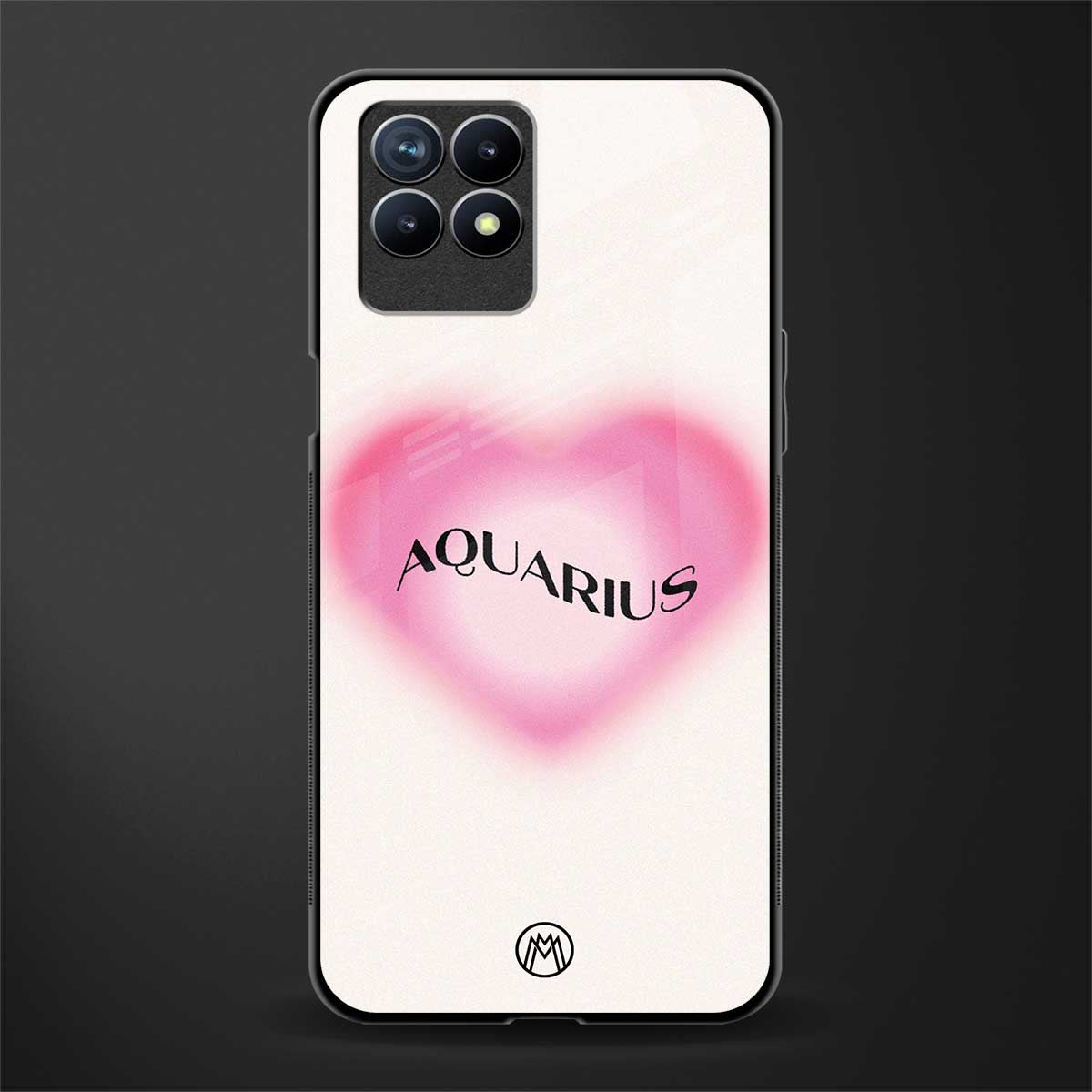 aquarius minimalistic glass case for realme 8i image