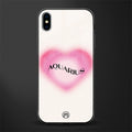 aquarius minimalistic glass case for iphone xs max image