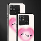 aquarius minimalistic back phone cover | glass case for realme narzo 50a