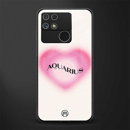 aquarius minimalistic back phone cover | glass case for realme narzo 50a