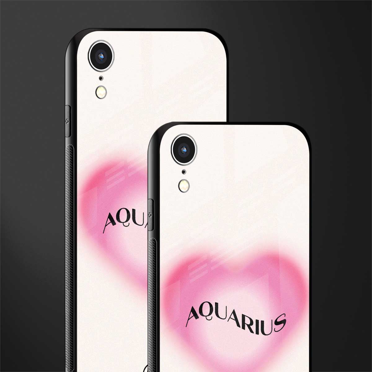 aquarius minimalistic glass case for iphone xr image-2
