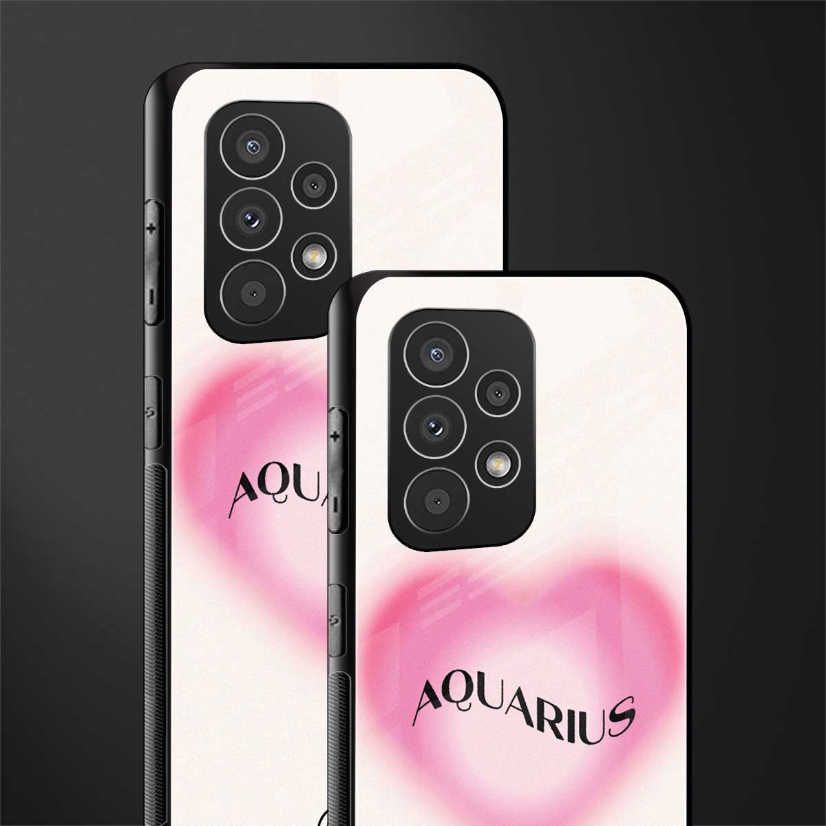 aquarius minimalistic back phone cover | glass case for samsung galaxy a23
