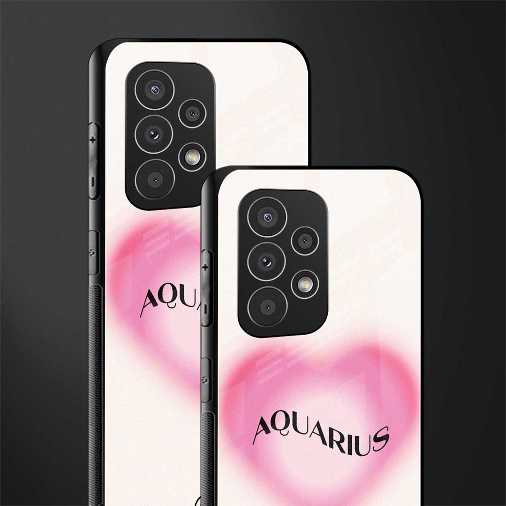 aquarius minimalistic back phone cover | glass case for samsung galaxy a53 5g