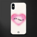 aquarius minimalistic glass case for iphone xs image