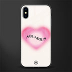 aquarius minimalistic glass case for iphone xs image