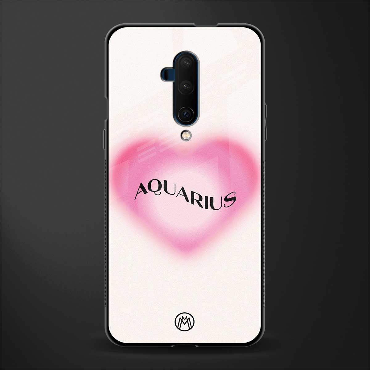 aquarius minimalistic glass case for oneplus 7t pro image