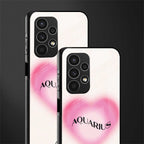 aquarius minimalistic back phone cover | glass case for samsung galaxy a13 4g