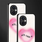 aquarius minimalistic back phone cover | glass case for oppo f21 pro 5g
