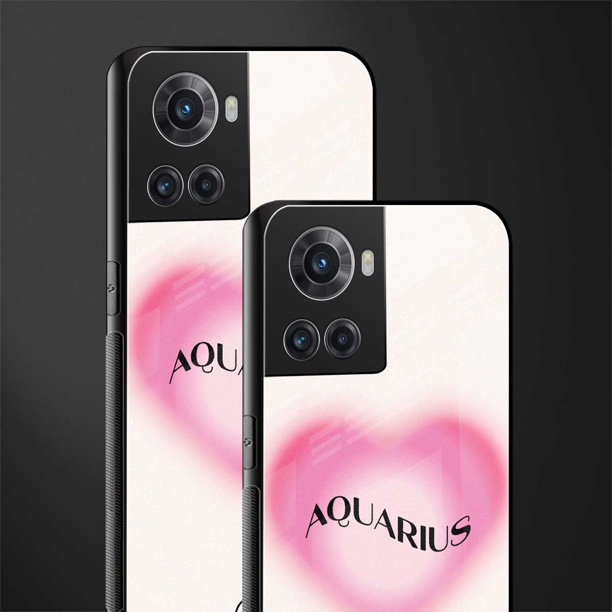aquarius minimalistic back phone cover | glass case for oneplus 10r 5g