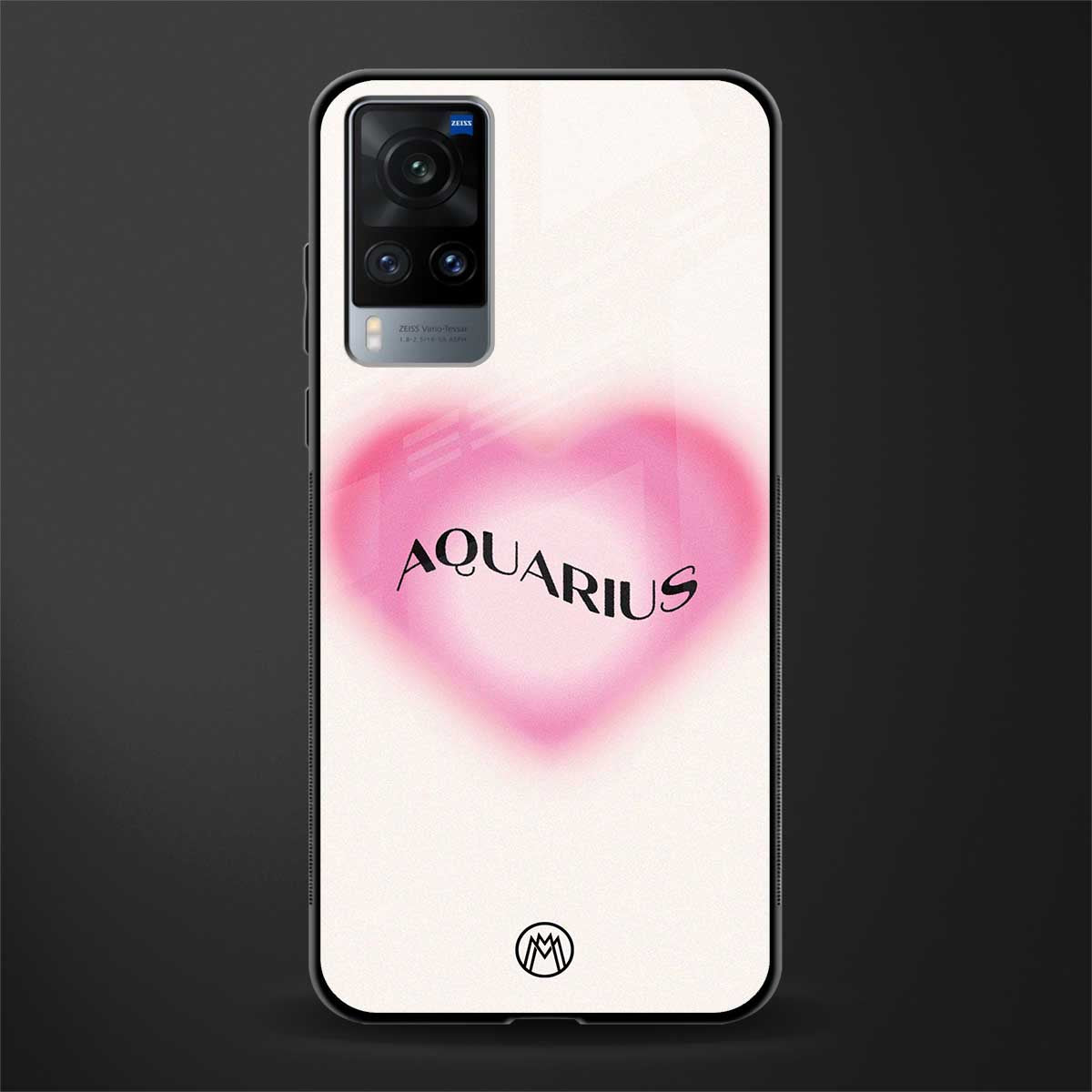 aquarius minimalistic glass case for vivo x60 image