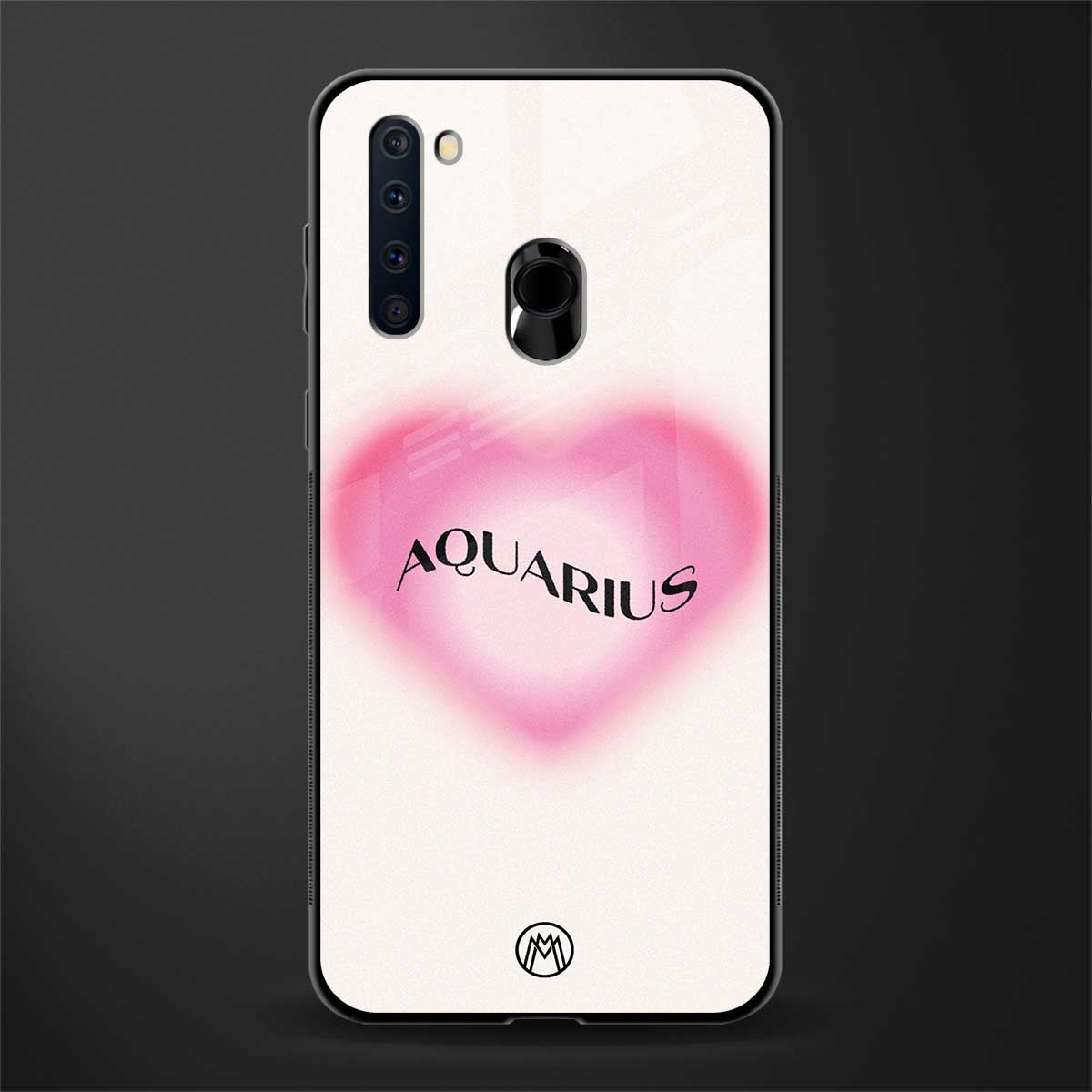 aquarius minimalistic glass case for samsung a21 image