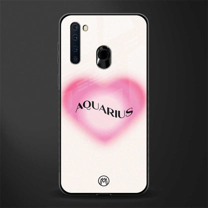 aquarius minimalistic glass case for samsung a21 image