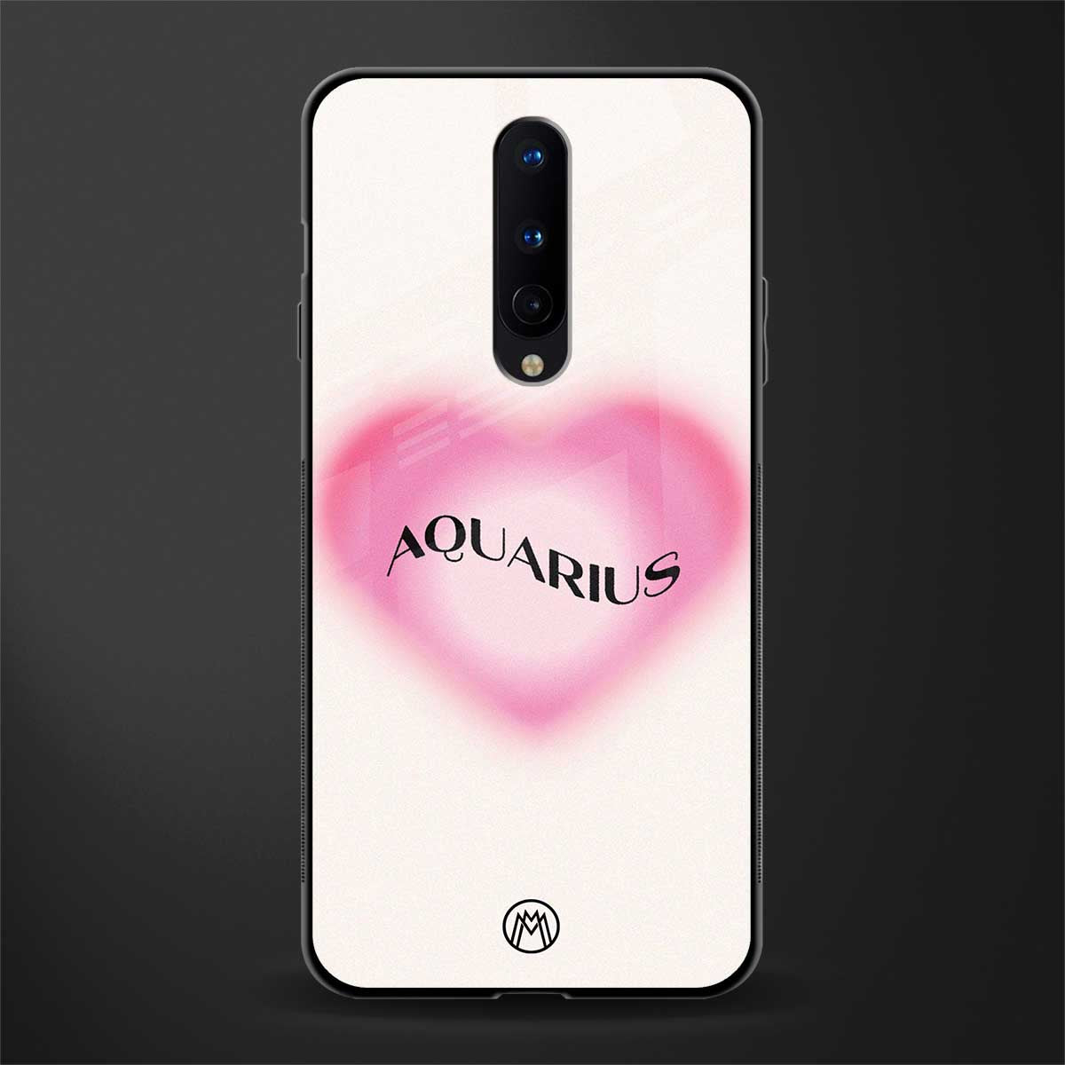 aquarius minimalistic glass case for oneplus 8 image