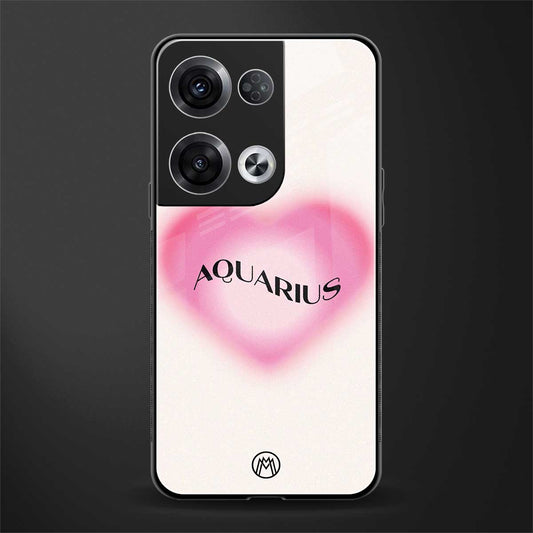aquarius minimalistic back phone cover | glass case for oppo reno 8