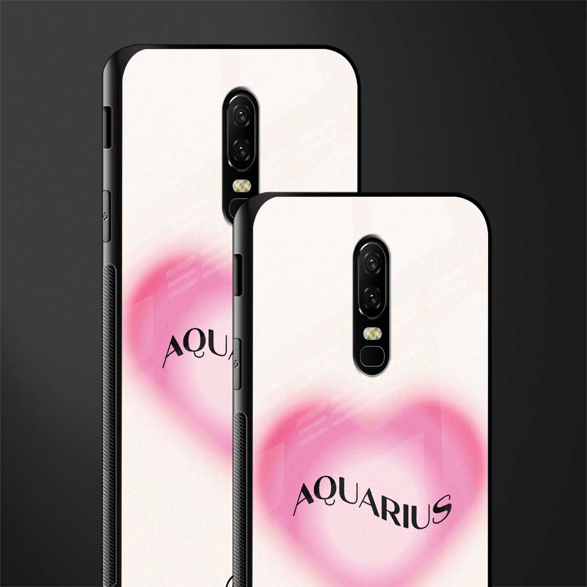 aquarius minimalistic glass case for oneplus 6 image-2