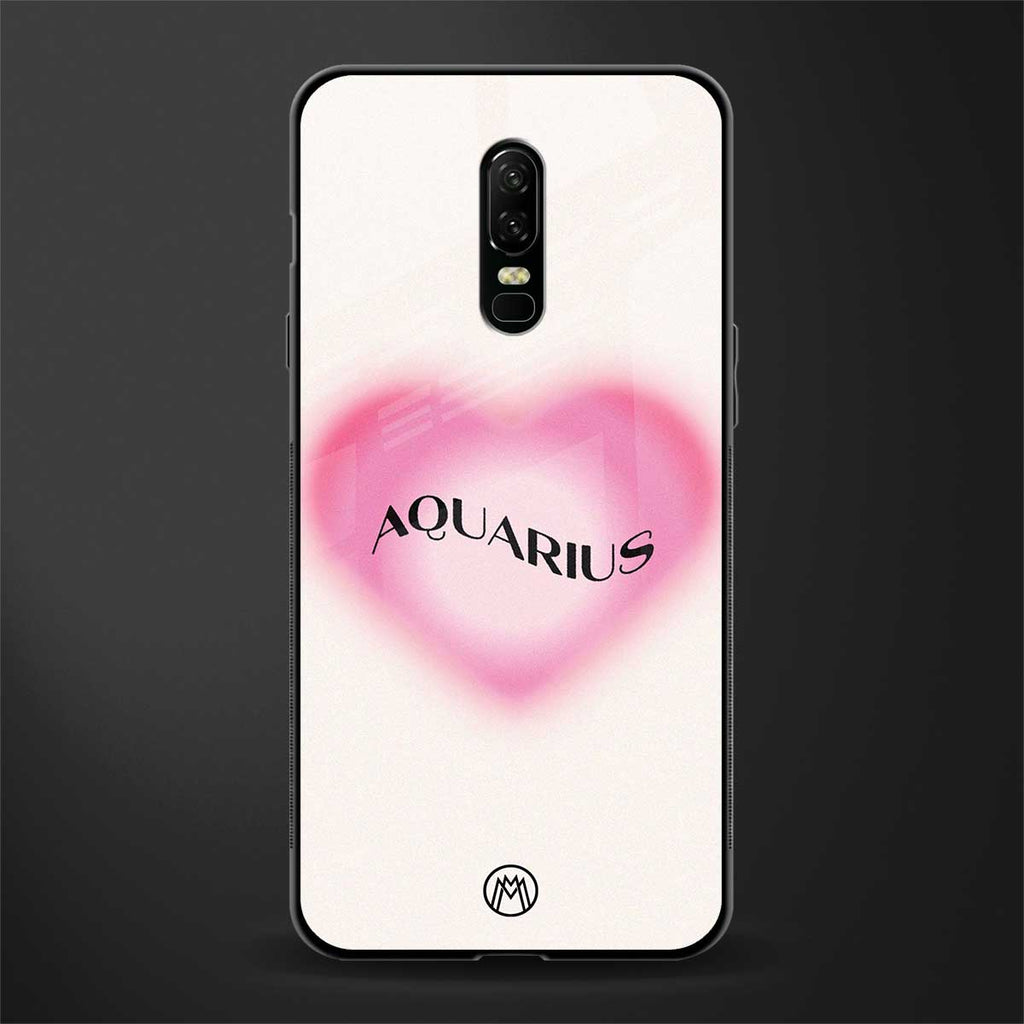 aquarius minimalistic glass case for oneplus 6 image