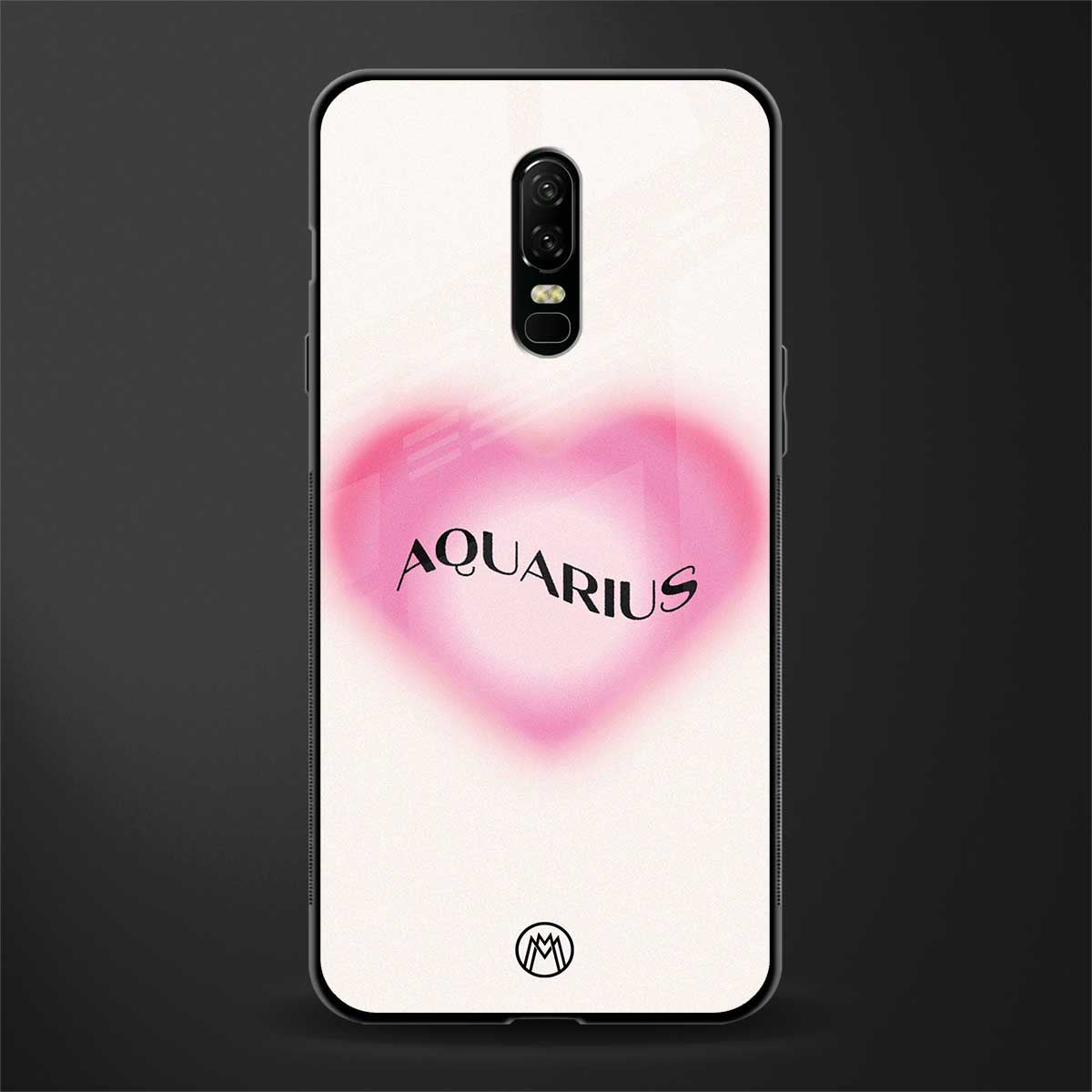 aquarius minimalistic glass case for oneplus 6 image