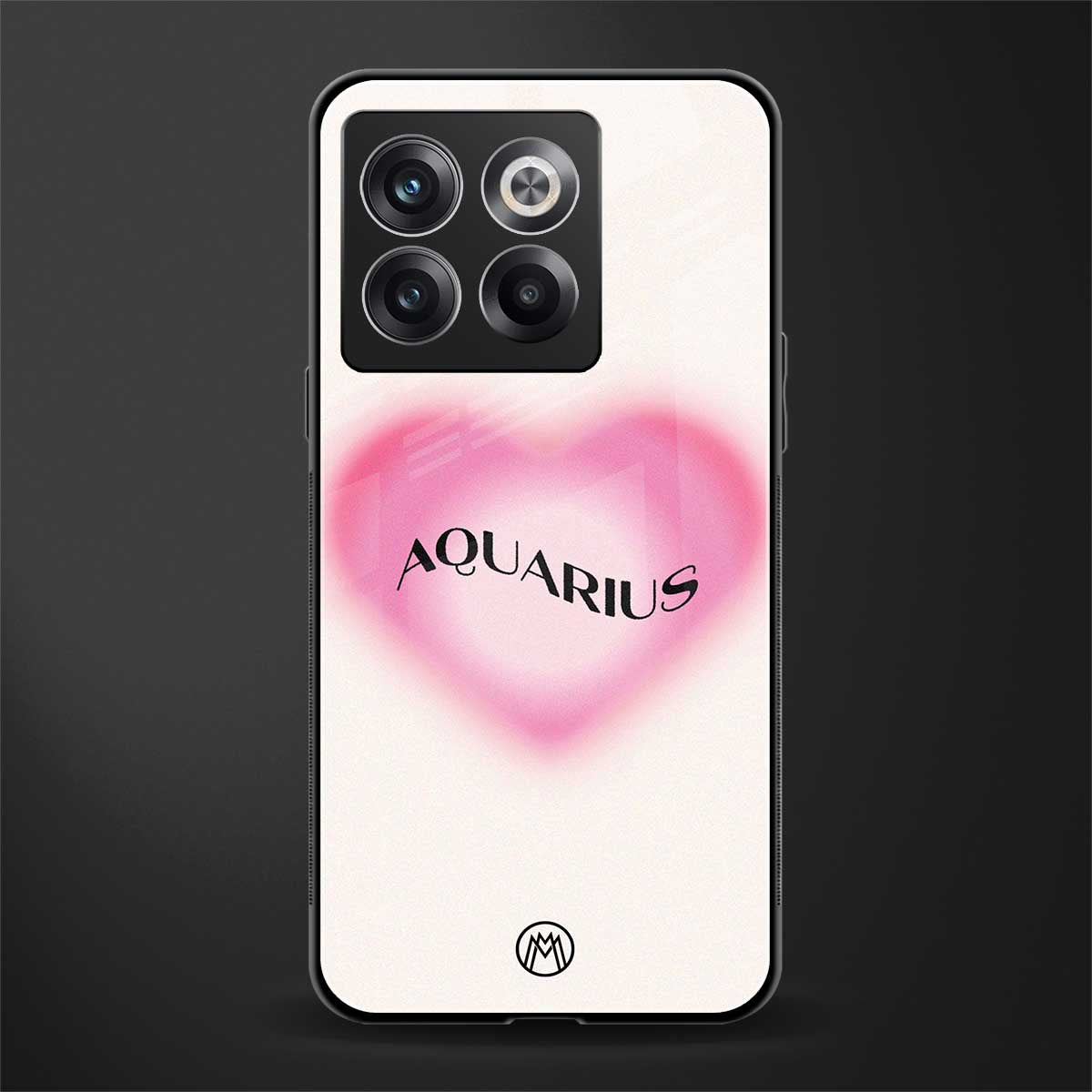 aquarius minimalistic back phone cover | glass case for oneplus 10t