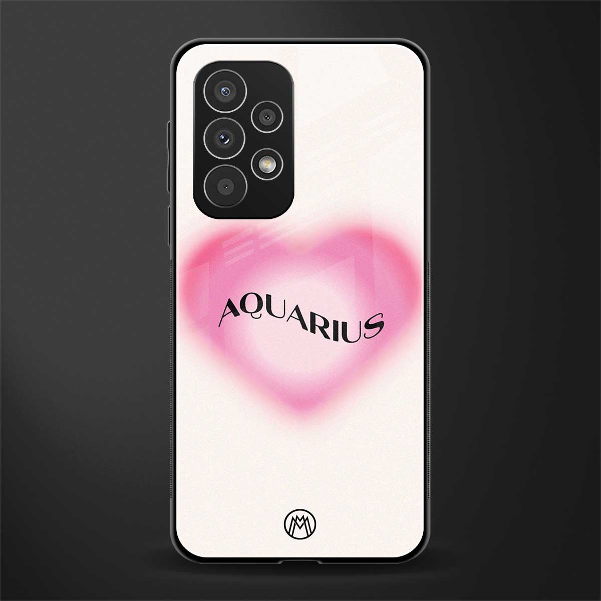 aquarius minimalistic back phone cover | glass case for samsung galaxy a33 5g