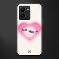 aquarius minimalistic back phone cover | glass case for vivo v25-5g