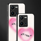 aquarius minimalistic back phone cover | glass case for vivo y35 4g