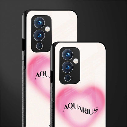 aquarius minimalistic back phone cover | glass case for oneplus 9