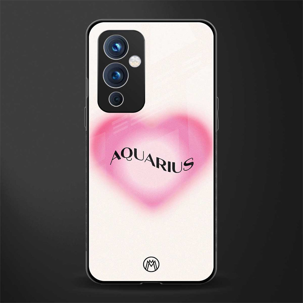 aquarius minimalistic back phone cover | glass case for oneplus 9