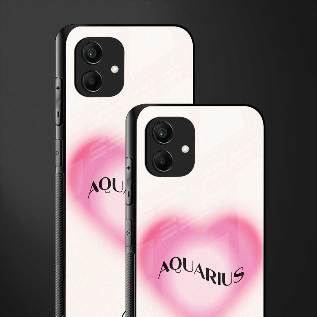aquarius minimalistic back phone cover | glass case for samsung galaxy a04