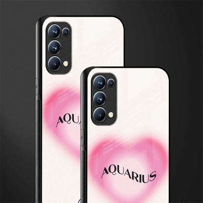 aquarius minimalistic back phone cover | glass case for oppo reno 5
