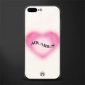 aquarius minimalistic glass case for iphone 8 plus image