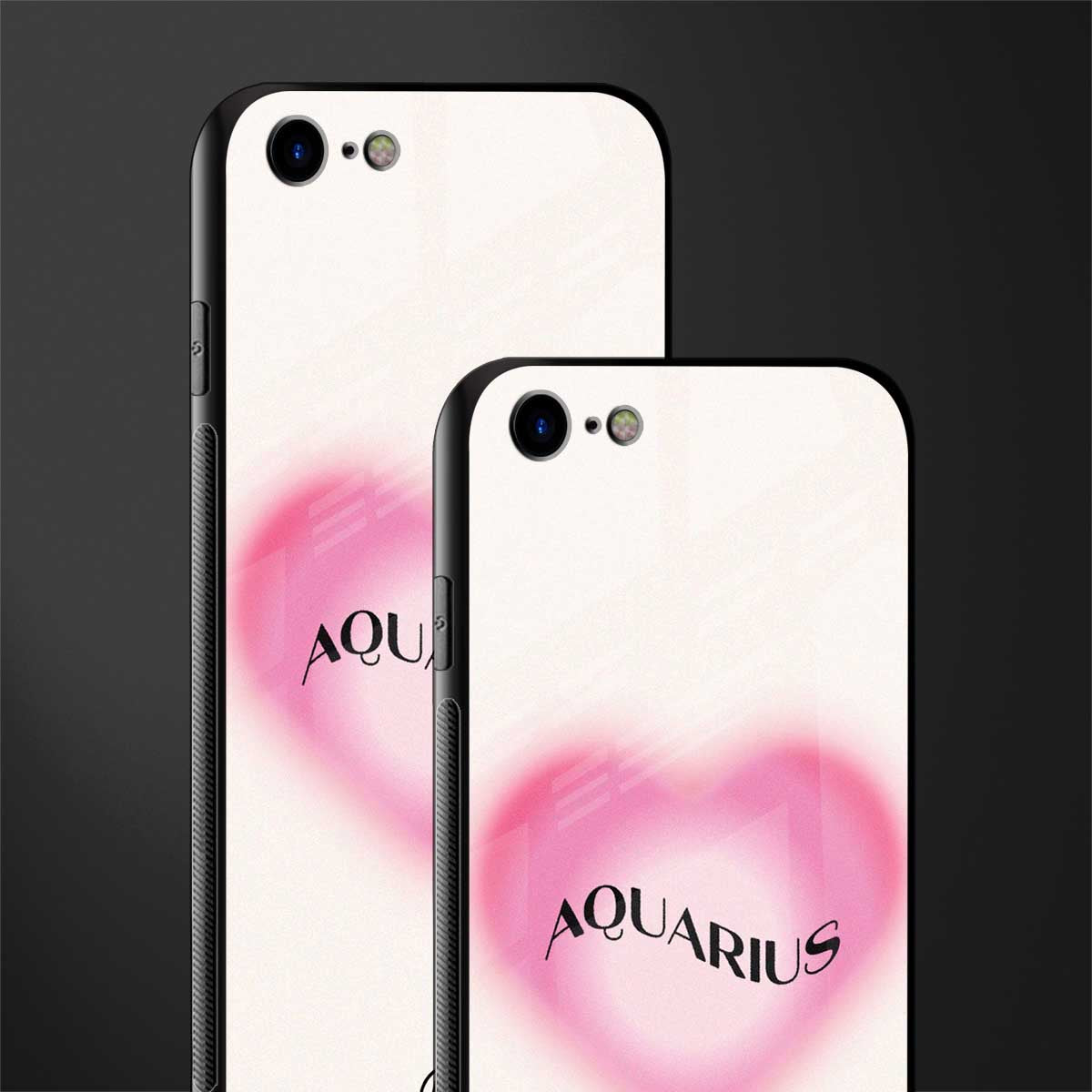 aquarius minimalistic glass case for iphone 8 image-2
