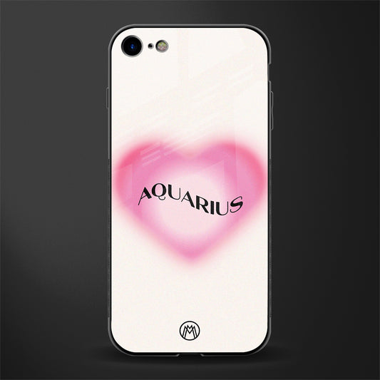 aquarius minimalistic glass case for iphone 8 image