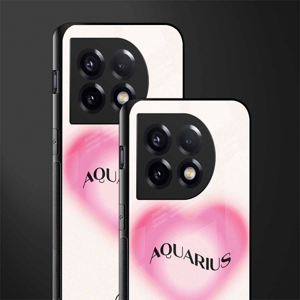aquarius minimalistic back phone cover | glass case for oneplus 11