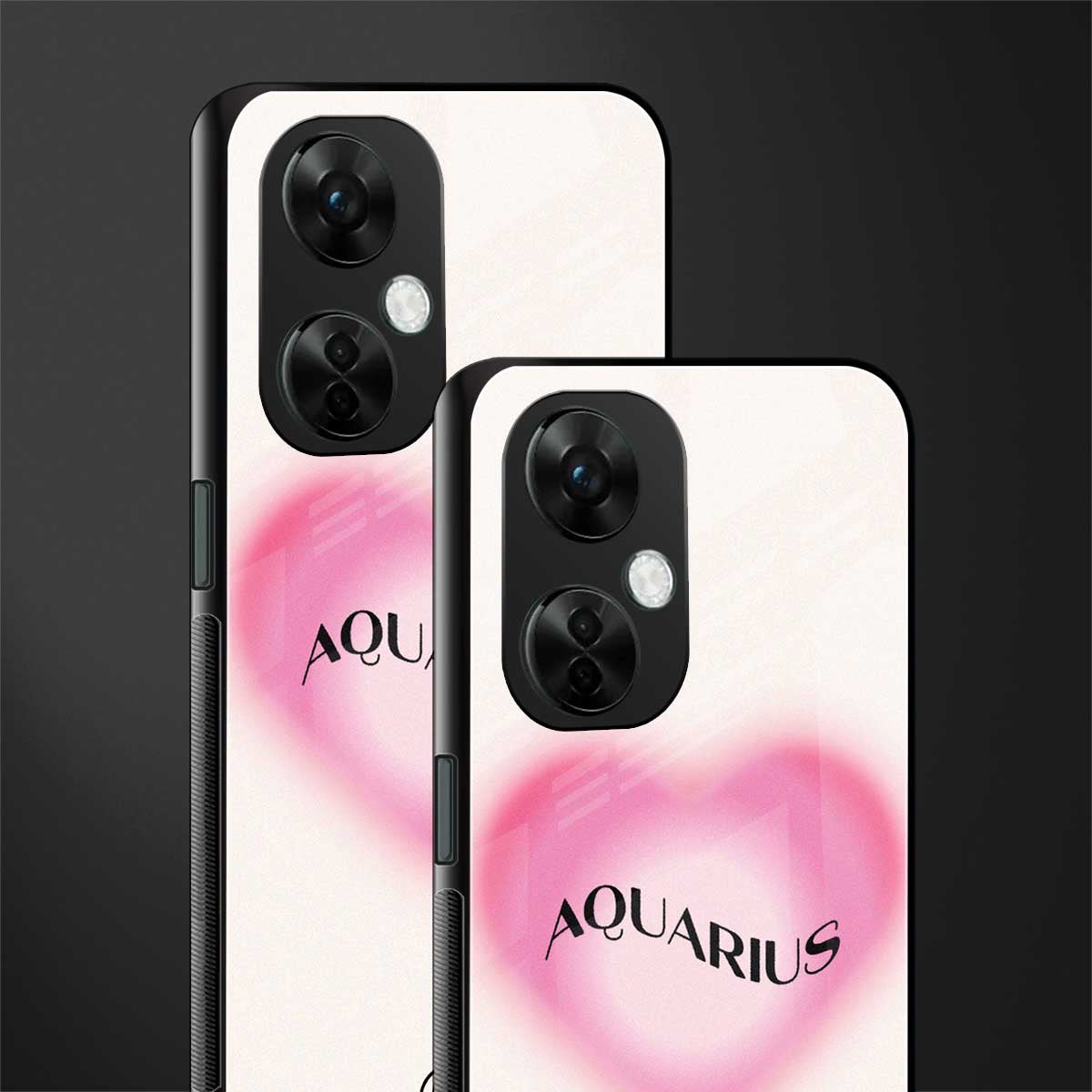aquarius minimalistic back phone cover | glass case for oneplus nord ce 3 lite