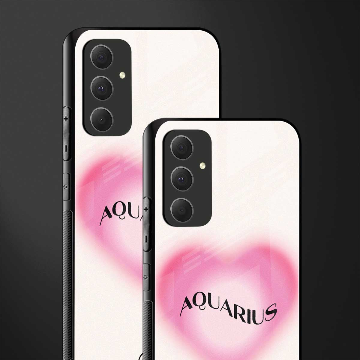 aquarius minimalistic back phone cover | glass case for samsung galaxy a54 5g