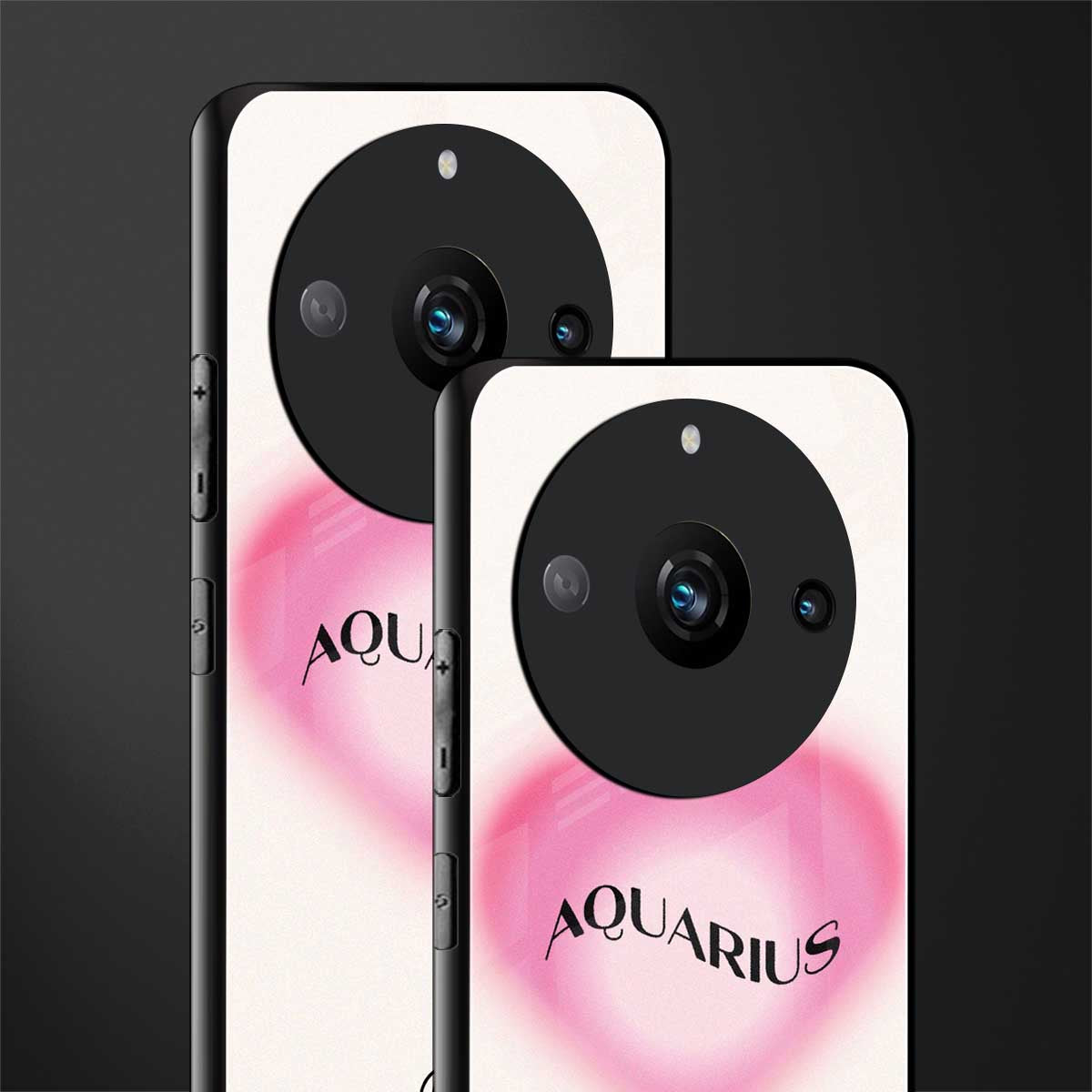 aquarius minimalistic back phone cover | glass case for realme 11 pro 5g