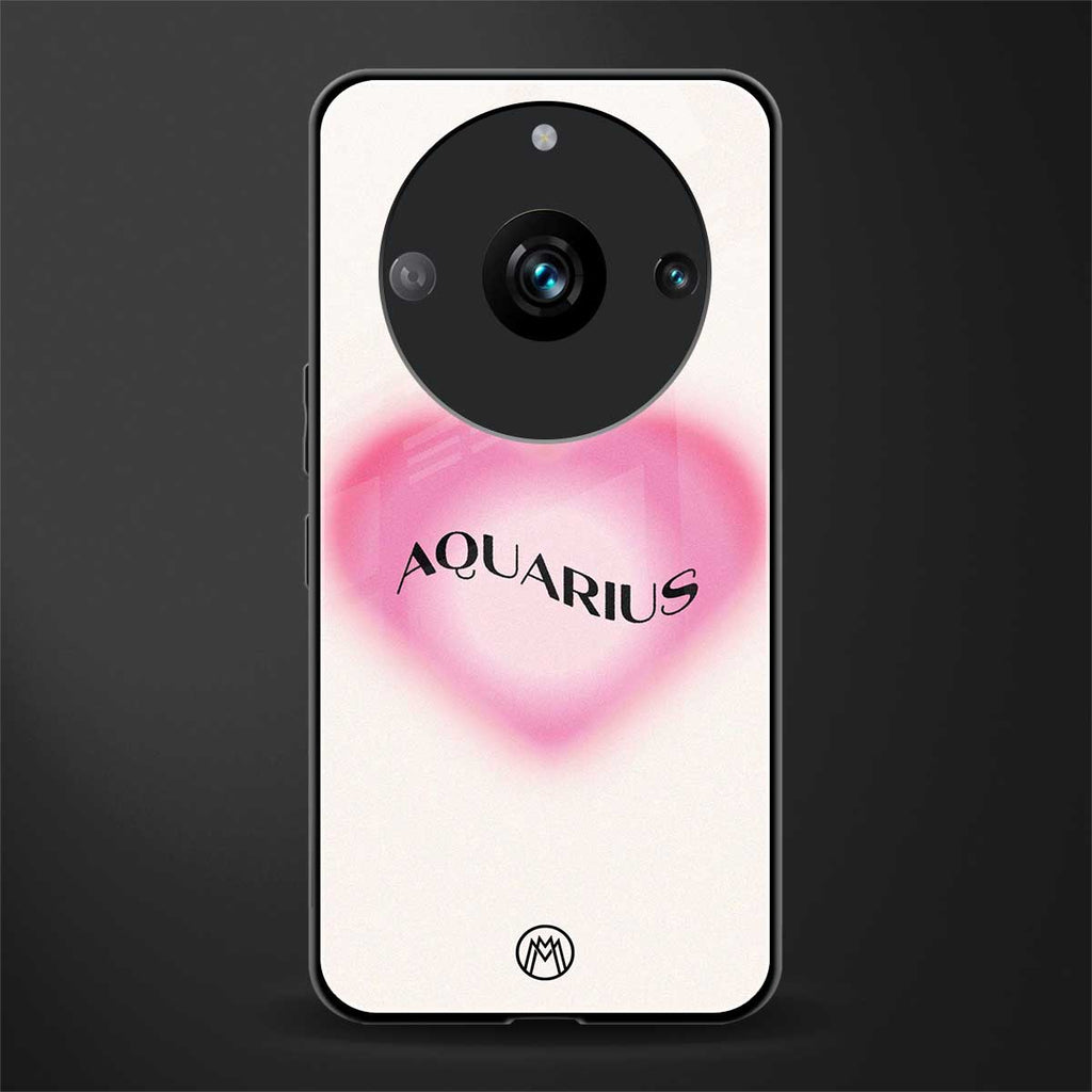 aquarius minimalistic back phone cover | glass case for realme 11 pro 5g