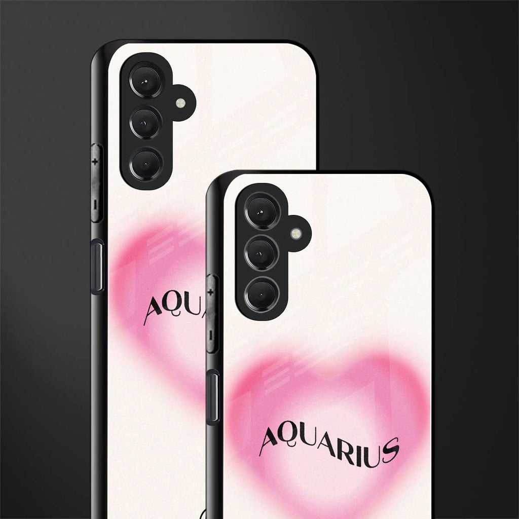 aquarius minimalistic back phone cover | glass case for samsun galaxy a24 4g