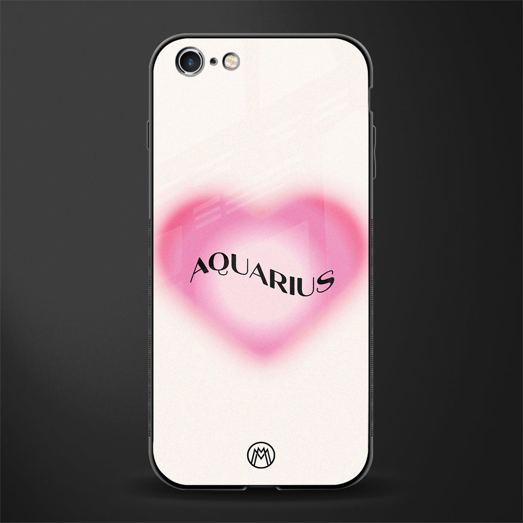 aquarius minimalistic glass case for iphone 6s plus image