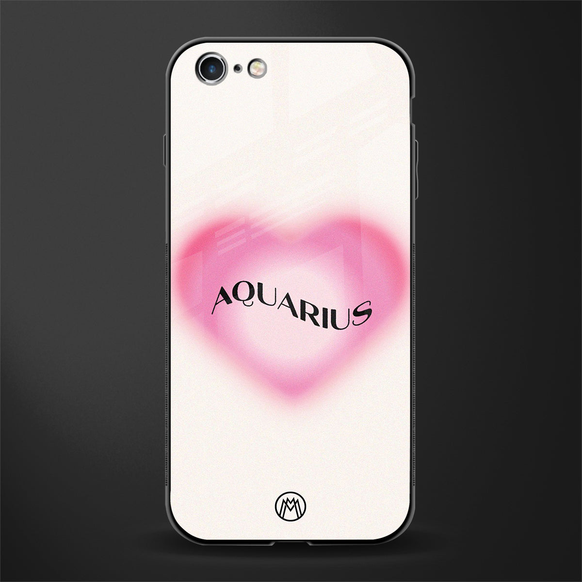 aquarius minimalistic glass case for iphone 6 image