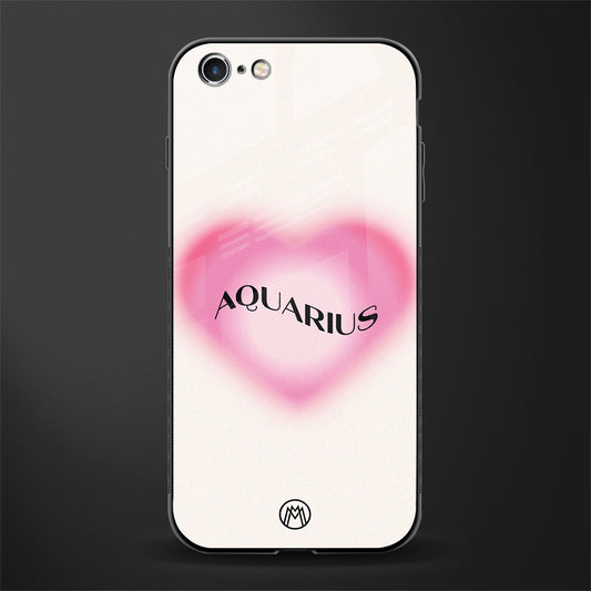 aquarius minimalistic glass case for iphone 6 image