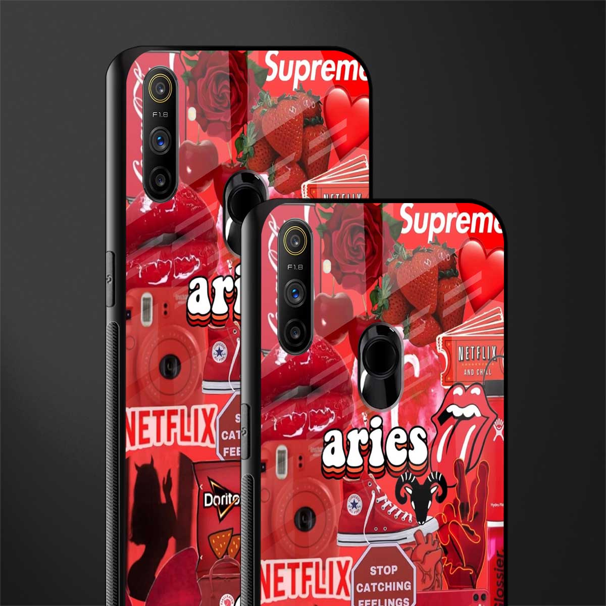 aries aesthetic collage glass case for realme narzo 20a image-2