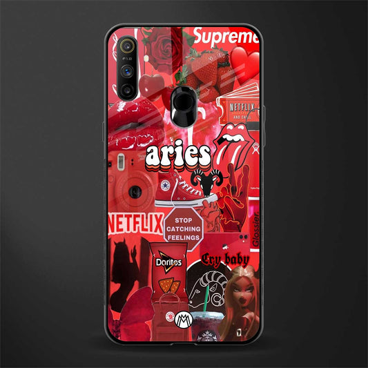 aries aesthetic collage glass case for realme narzo 20a image