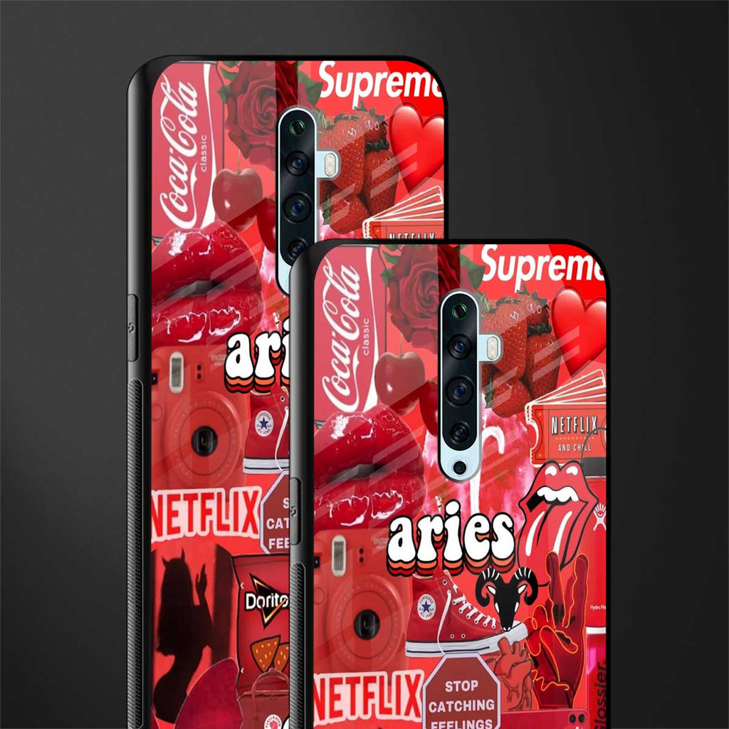 aries aesthetic collage glass case for oppo reno 2z image-2