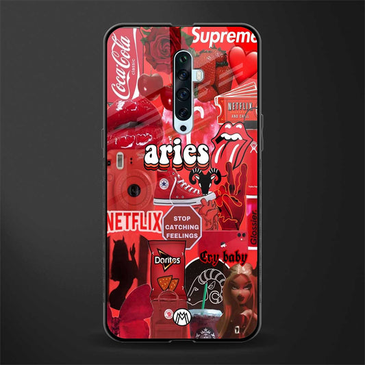 aries aesthetic collage glass case for oppo reno 2z image