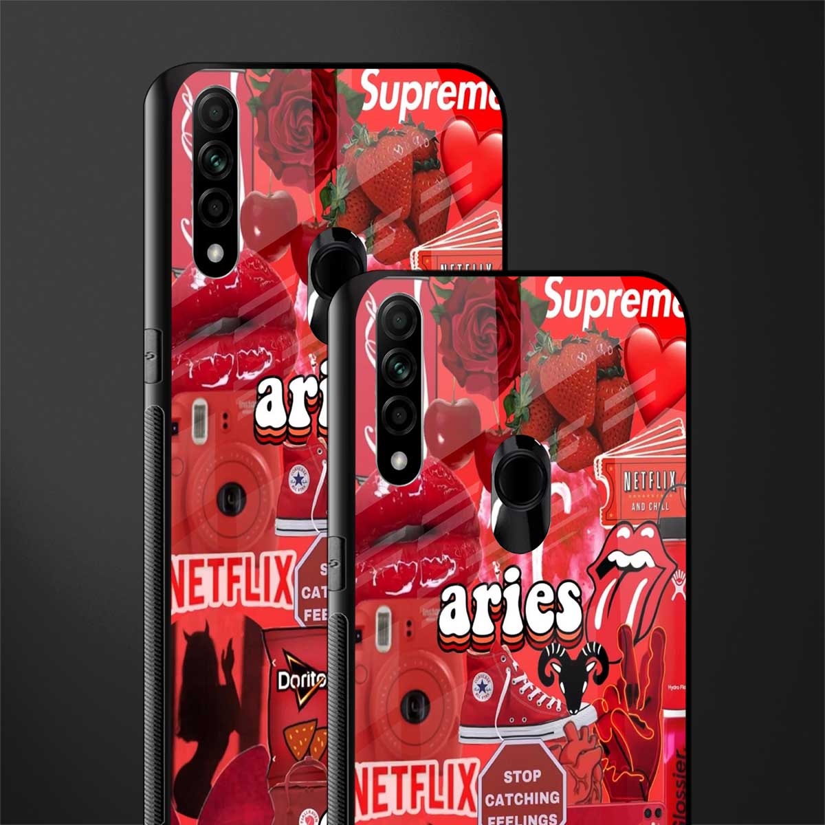 aries aesthetic collage glass case for oppo a31 image-2