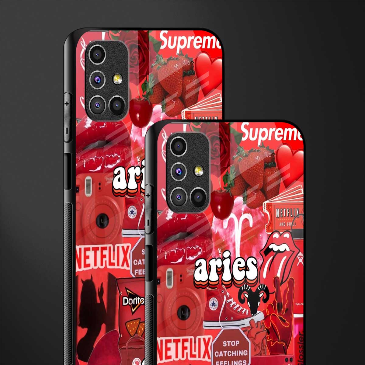 aries aesthetic collage glass case for samsung galaxy m31s image-2