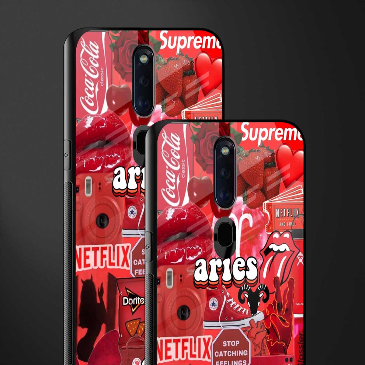 aries aesthetic collage glass case for oppo f11 pro image-2