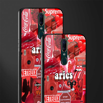 aries aesthetic collage glass case for oppo f11 image-2