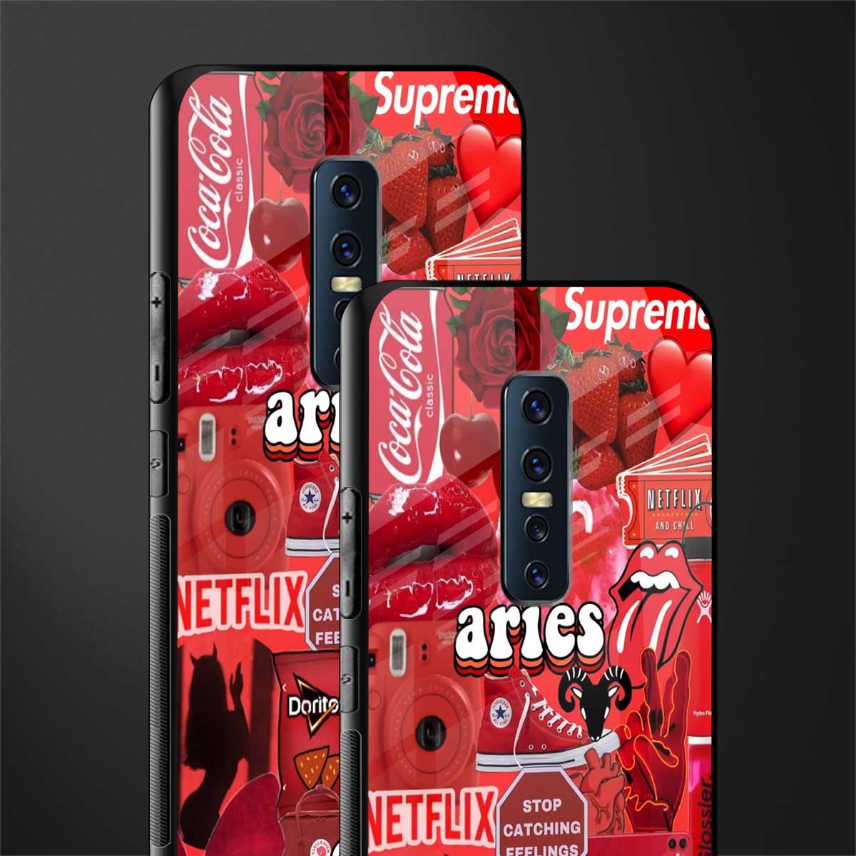 aries aesthetic collage glass case for vivo v17 pro image-2